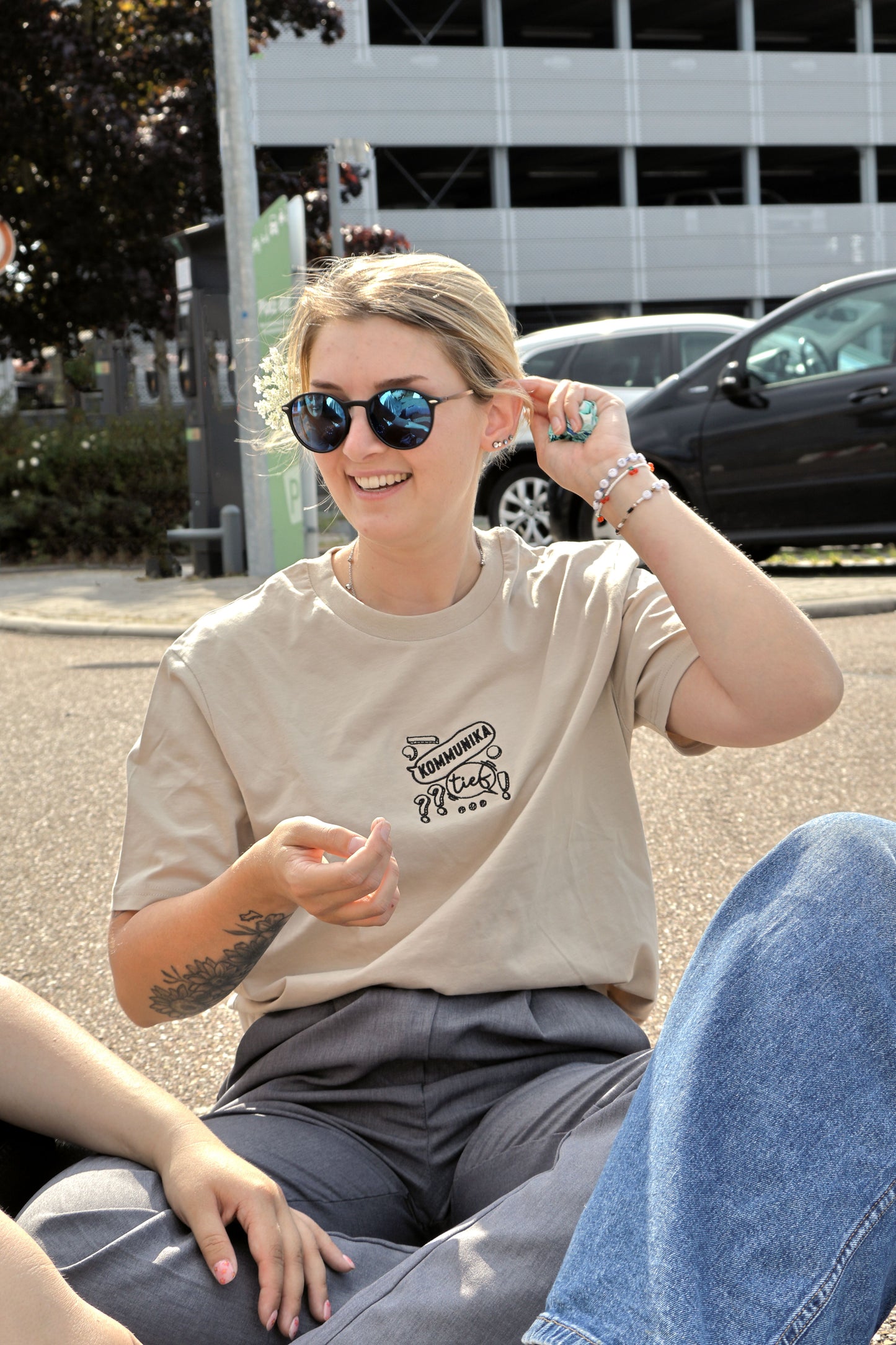 KommunikaTIEF - Organic Oversize Shirt (Stick)
