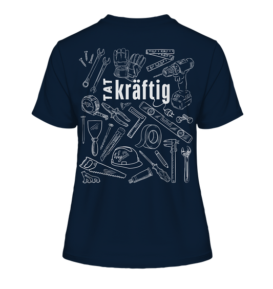 TATkräftig (Backprint) - Fitted Ladies Organic Shirt