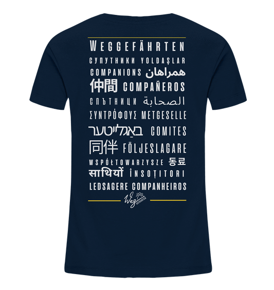 Weggefährten Sprache (weiß / Backprint) - Kids Organic Shirt - Weggefährten Mindset