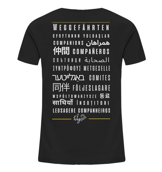 Weggefährten Sprache (weiß / Backprint) - Kids Organic Shirt - Weggefährten Mindset