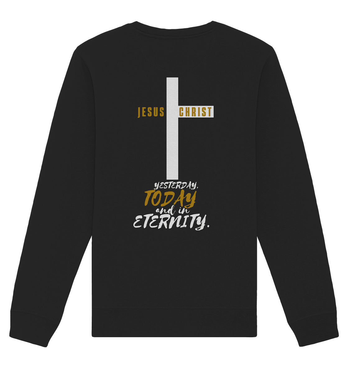 Jesus Christ (Backprint) - Organic Basic Unisex Sweatshirt - Weggefährten Mindset