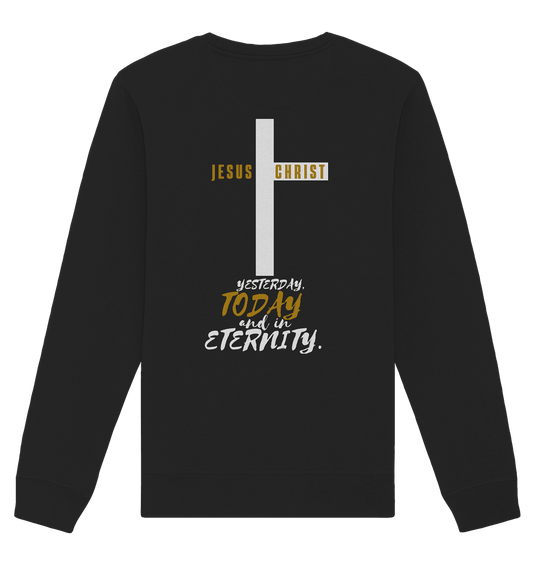 Jesus Christ (Backprint) - Organic Basic Unisex Sweatshirt - Weggefährten Mindset