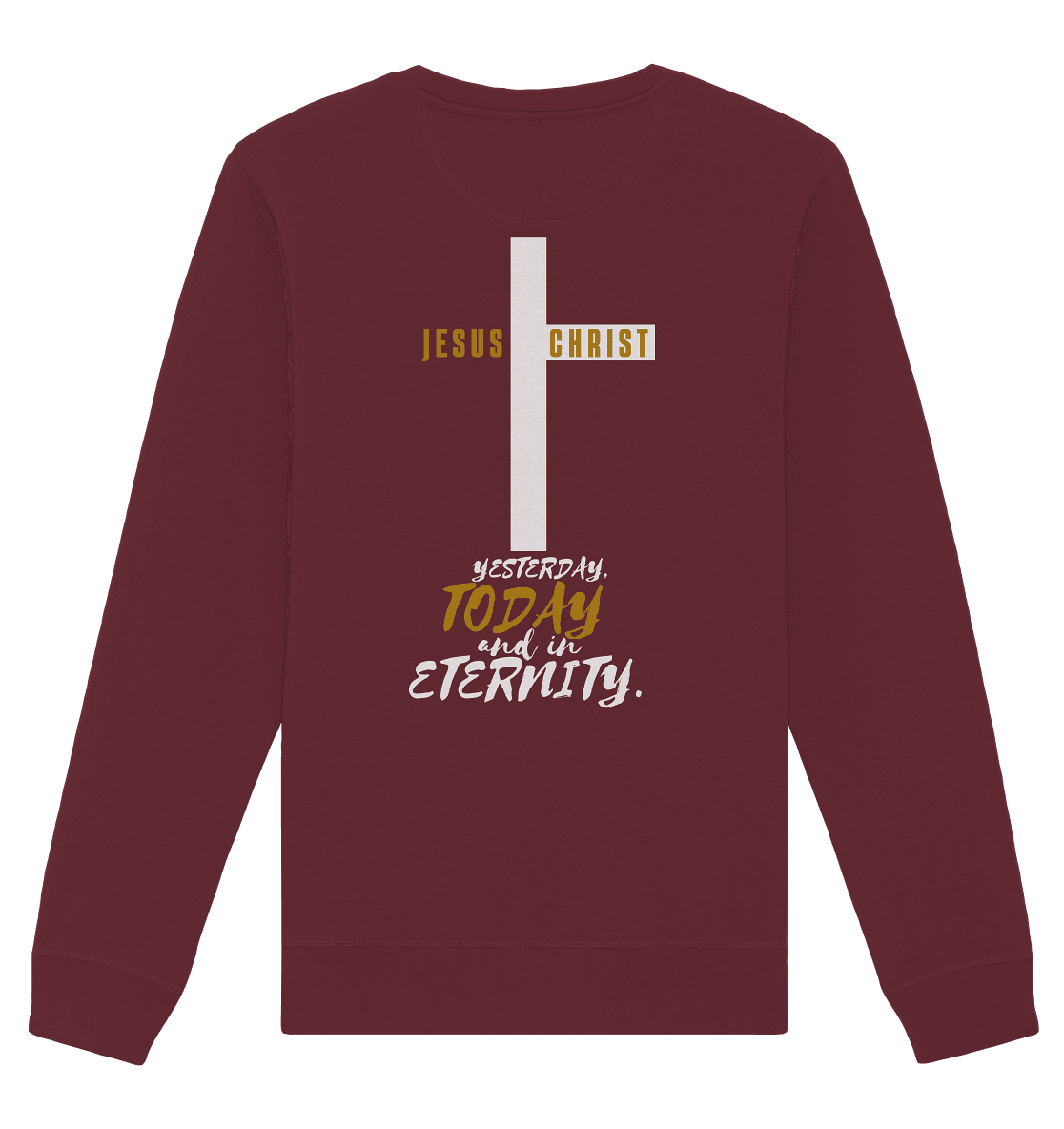 Jesus Christ (Backprint) - Organic Basic Unisex Sweatshirt - Weggefährten Mindset