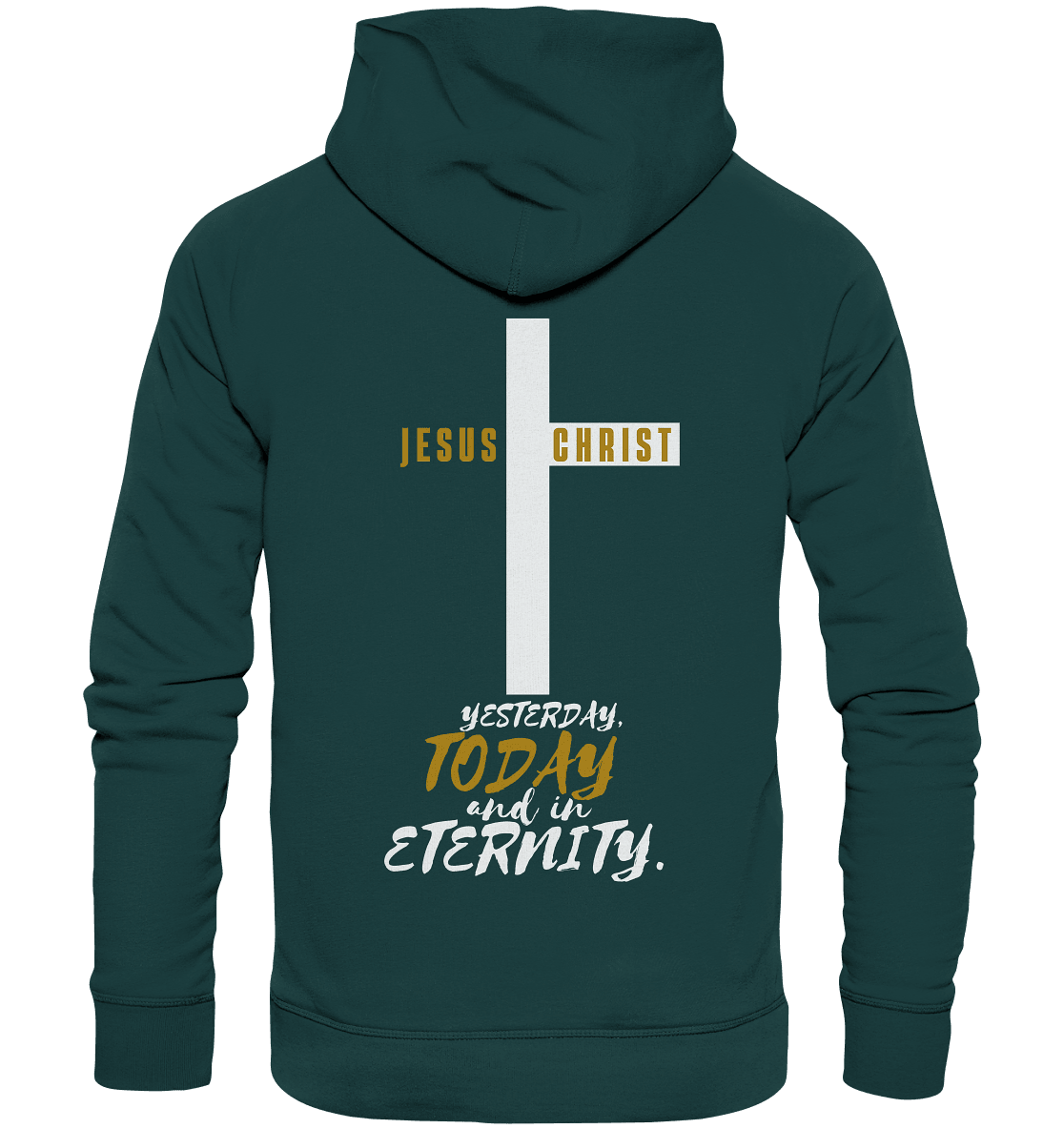 Jesus Christ (Backprint) - Organic Hoodie - Weggefährten Mindset