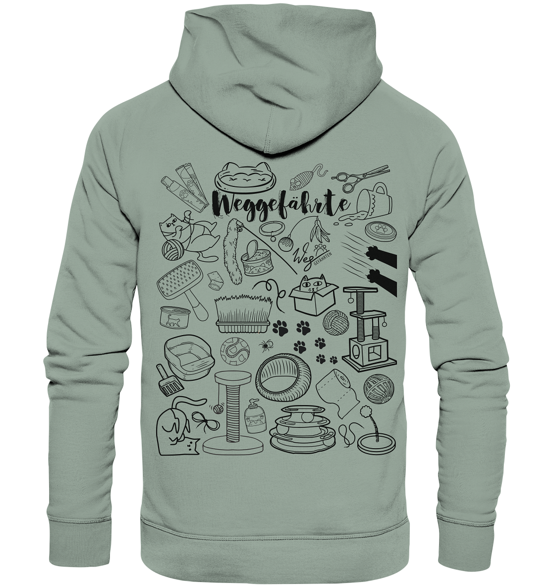 Weggefährte (Katze) - Organic Hoodie