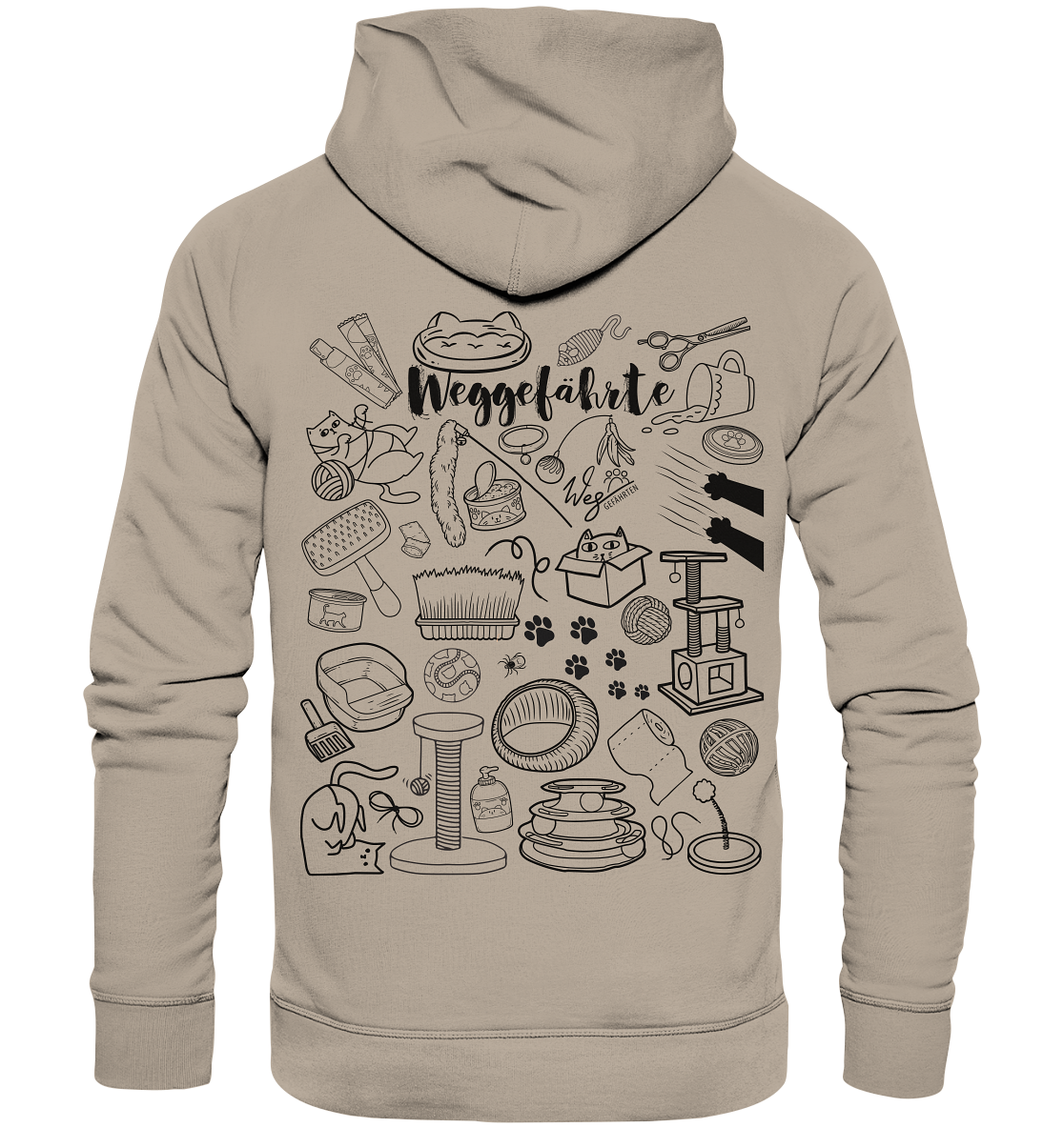 Weggefährte (Katze) - Organic Hoodie