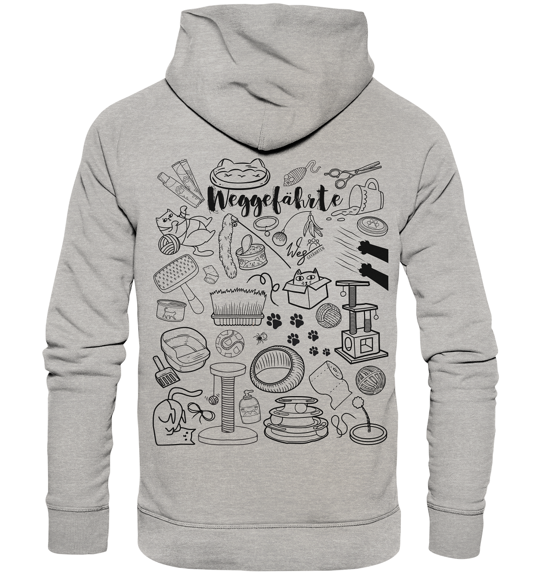 Weggefährte (Katze) - Organic Hoodie