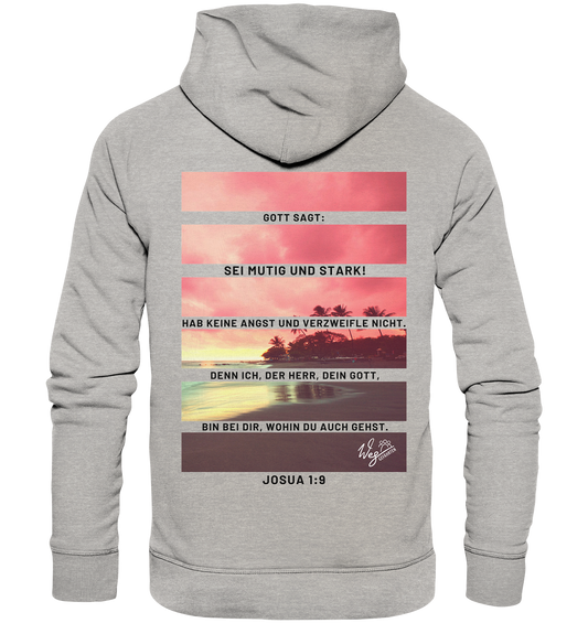 Josua 1,9 (Backprint) - Organic Hoodie