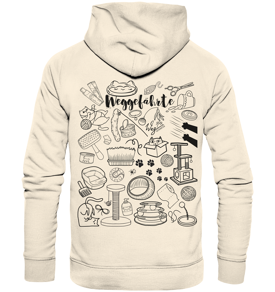 Weggefährte (Katze) - Organic Hoodie