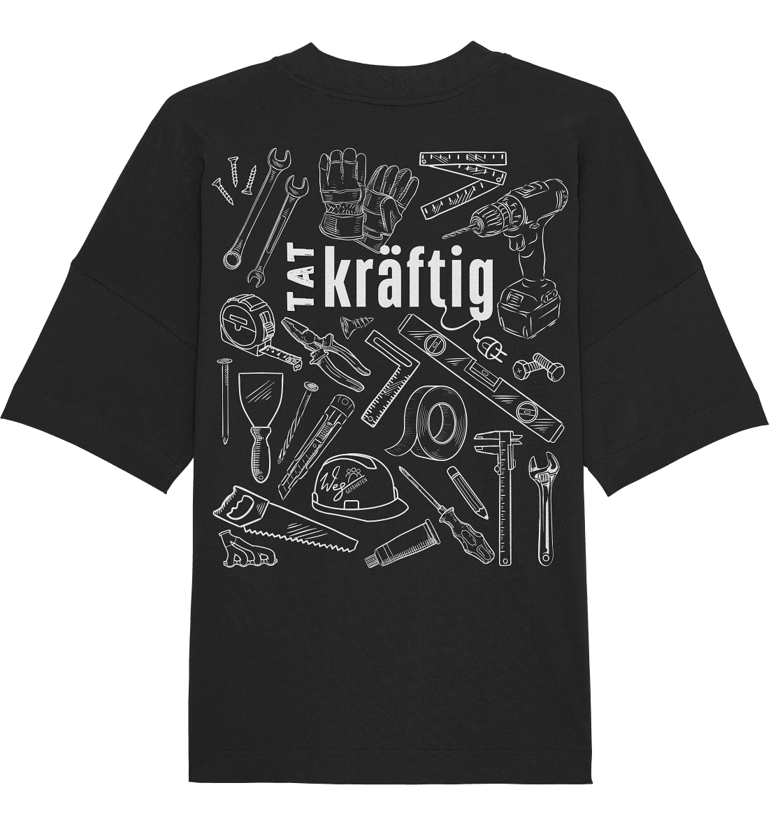 TATkräftig (Backprint) - Organic Oversize Shirt - Weggefährten Mindset