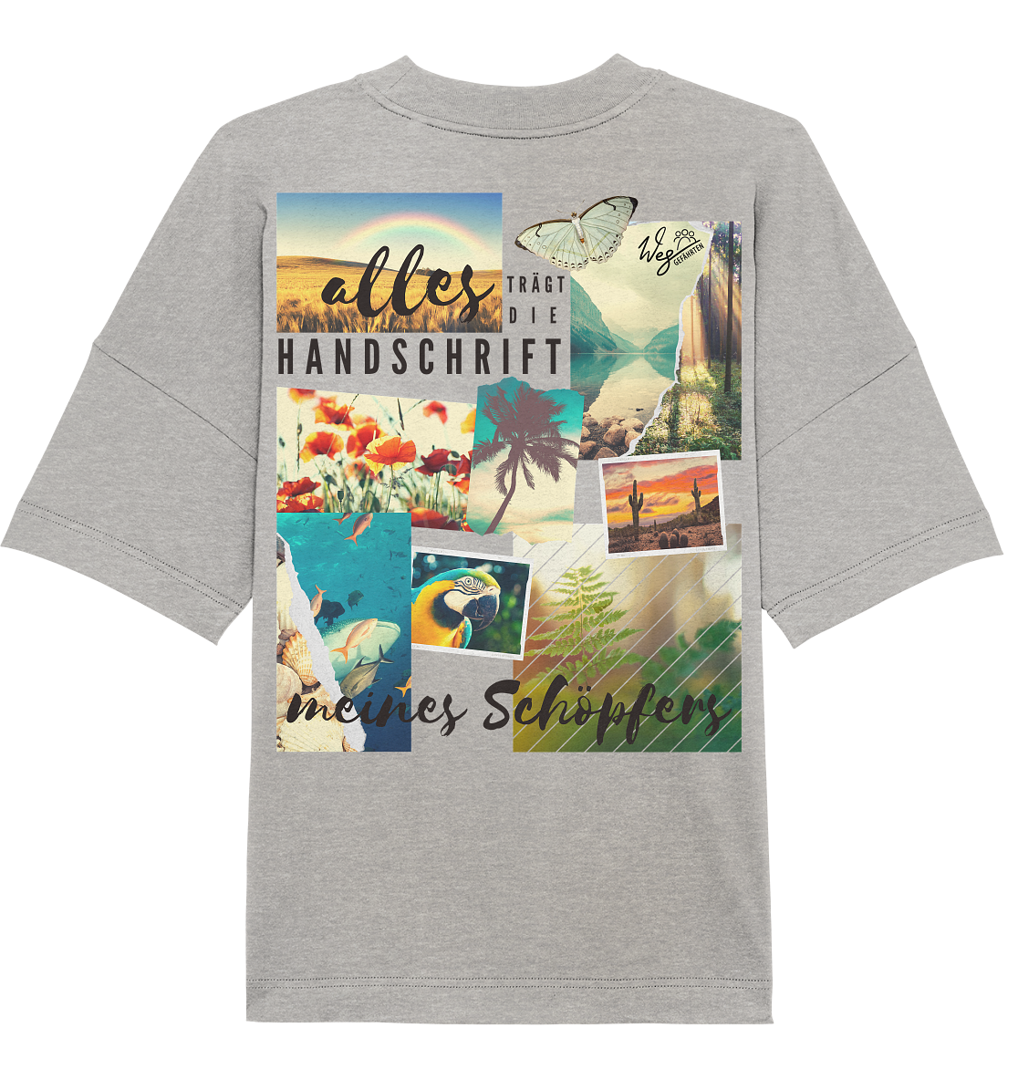 Handschrift des Schöpfers (Backprint) - Organic Oversize Shirt