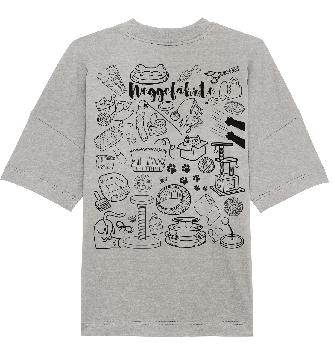 Weggefährte (Katze) - Organic Oversize Shirt
