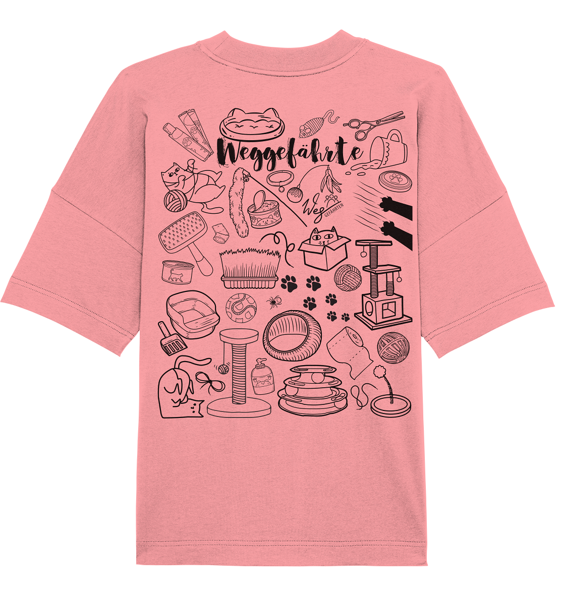 Weggefährte (Katze) - Organic Oversize Shirt