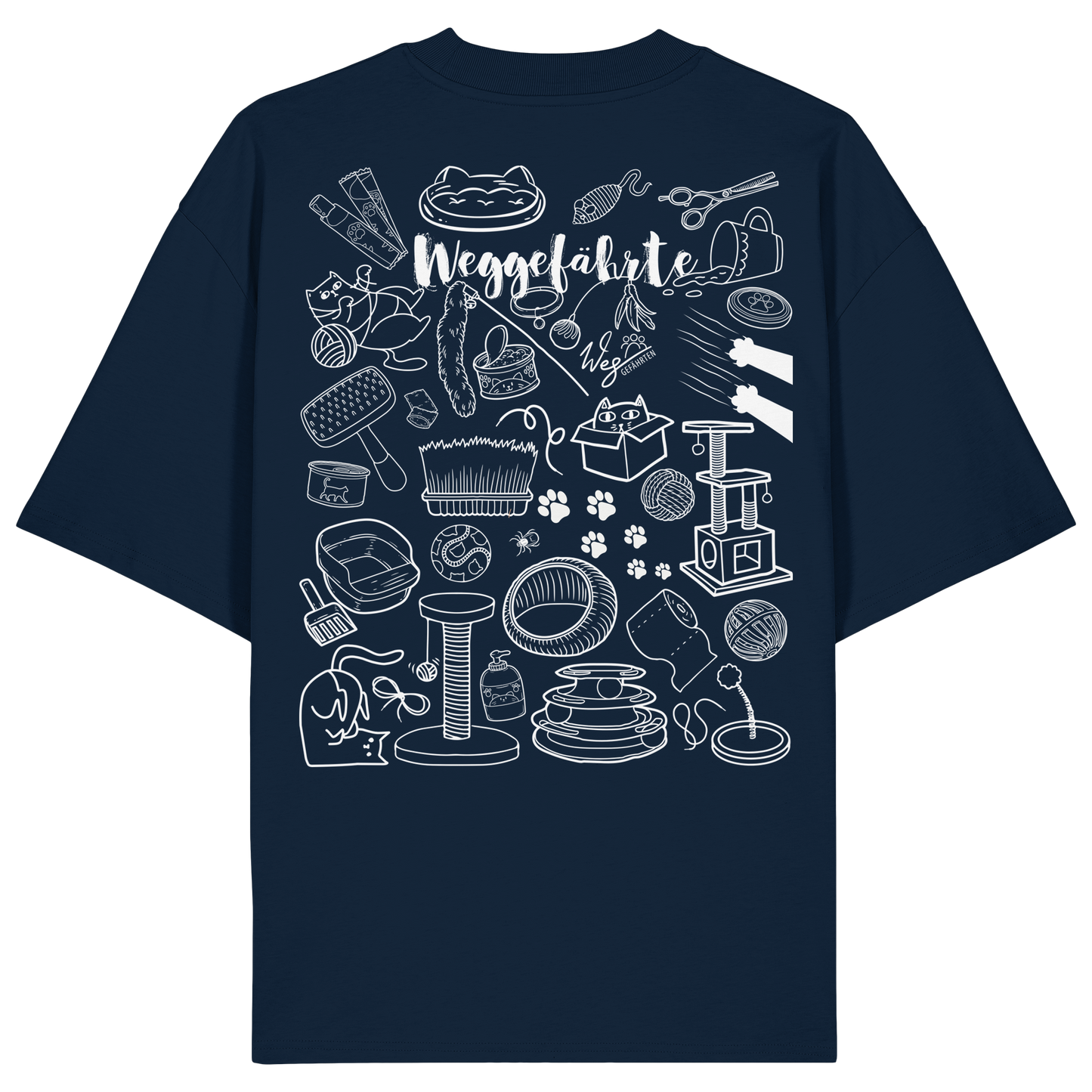 Weggefährte (Katze) - Organic Oversize Shirt