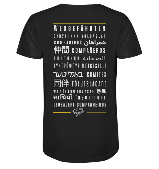 Weggefährten Sprache (weiß / Backprint) - Organic Shirt - Weggefährten Mindset