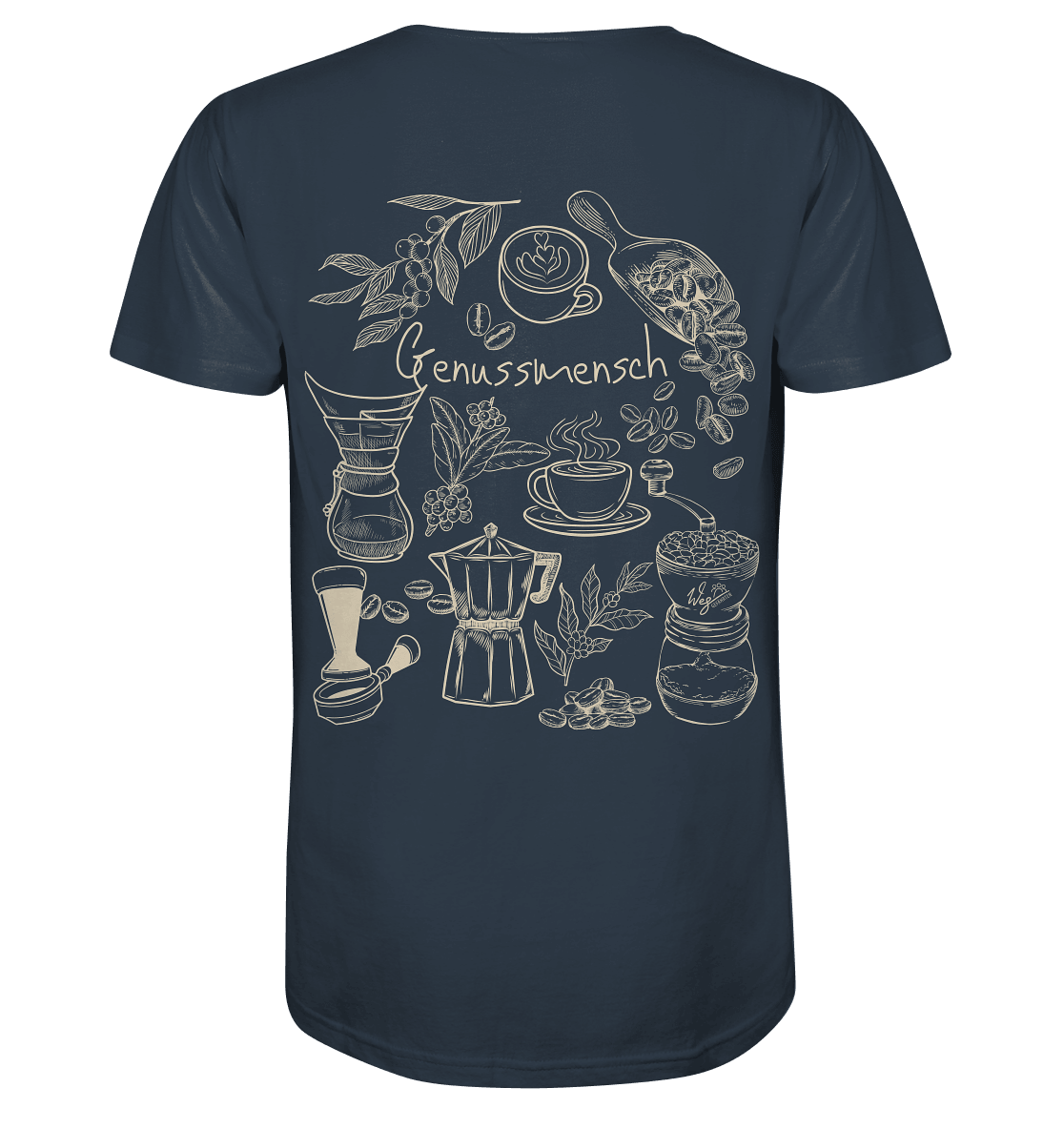 Genussmensch (Backprint) - Organic Shirt - Weggefährten Mindset