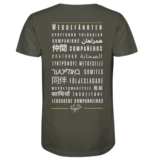 Weggefährten Sprache (weiß / Backprint) - Organic Shirt - Weggefährten Mindset