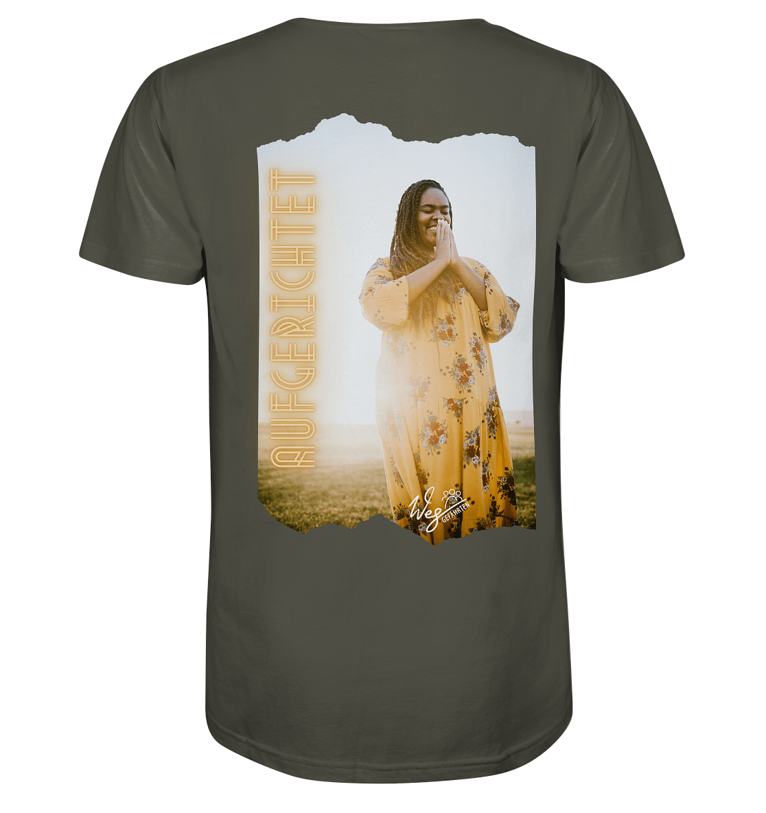 Aufgerichtet (Backprint) - Organic Shirt - Weggefährten Mindset