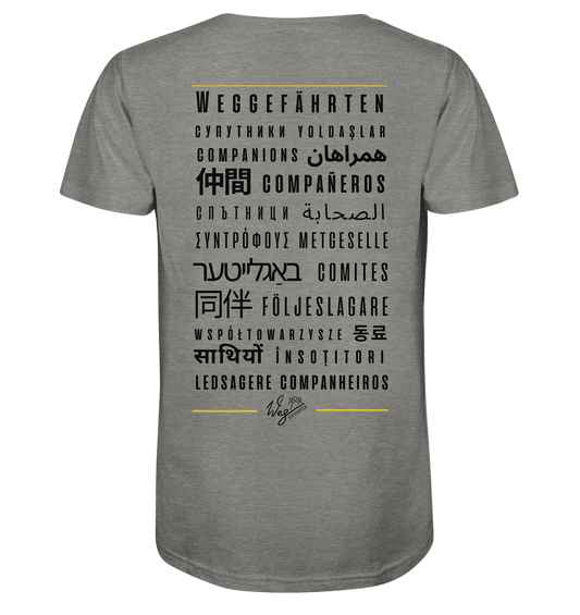 Weggefährten Sprachen (schwarz / Backprint) - Organic Shirt - Weggefährten Mindset