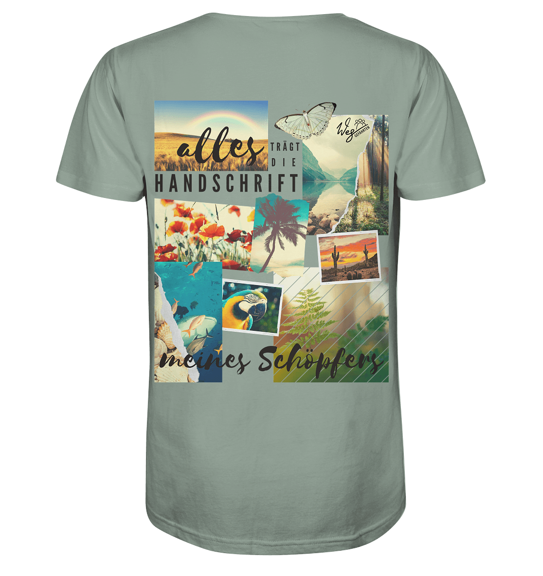 Handschrift des Schöpfers (Backprint) - Organic Shirt - Weggefährten Mindset