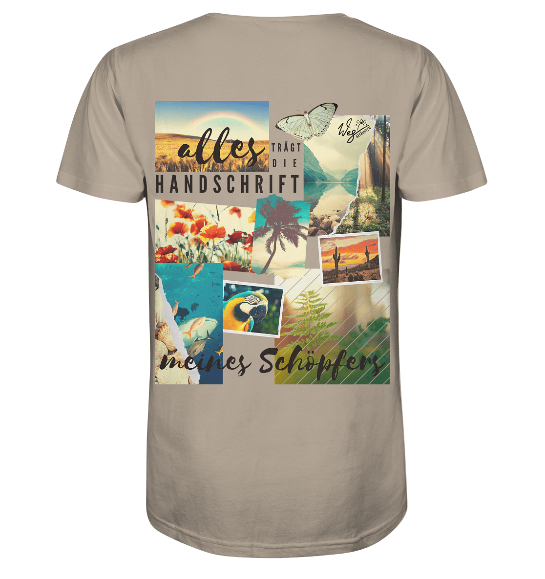 Handschrift des Schöpfers (Backprint) - Organic Shirt - Weggefährten Mindset