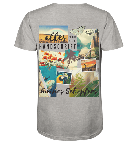 Handschrift des Schöpfers (Backprint) - Organic Shirt - Weggefährten Mindset