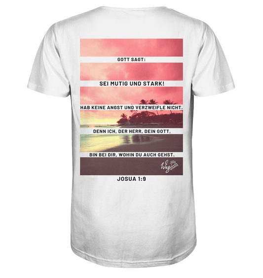 Josua 1,9 (Backprint) - Organic Shirt - Weggefährten Mindset