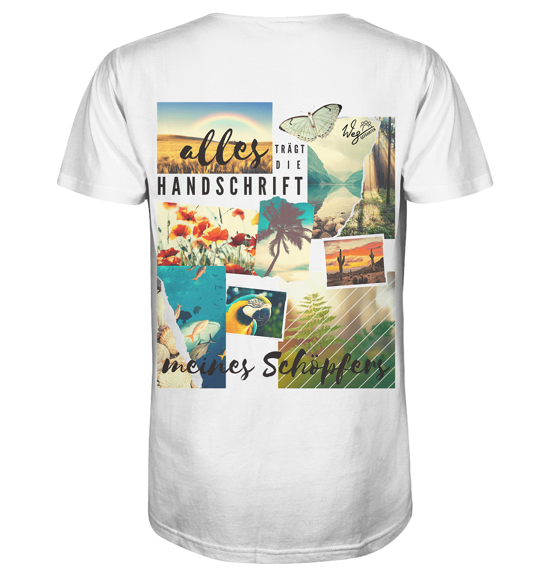 Handschrift des Schöpfers (Backprint) - Organic Shirt - Weggefährten Mindset