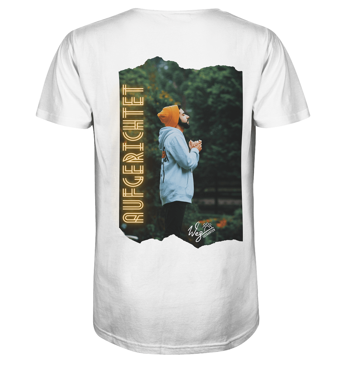 Aufgerichtet (Backprint) - Organic Shirt - Weggefährten Mindset