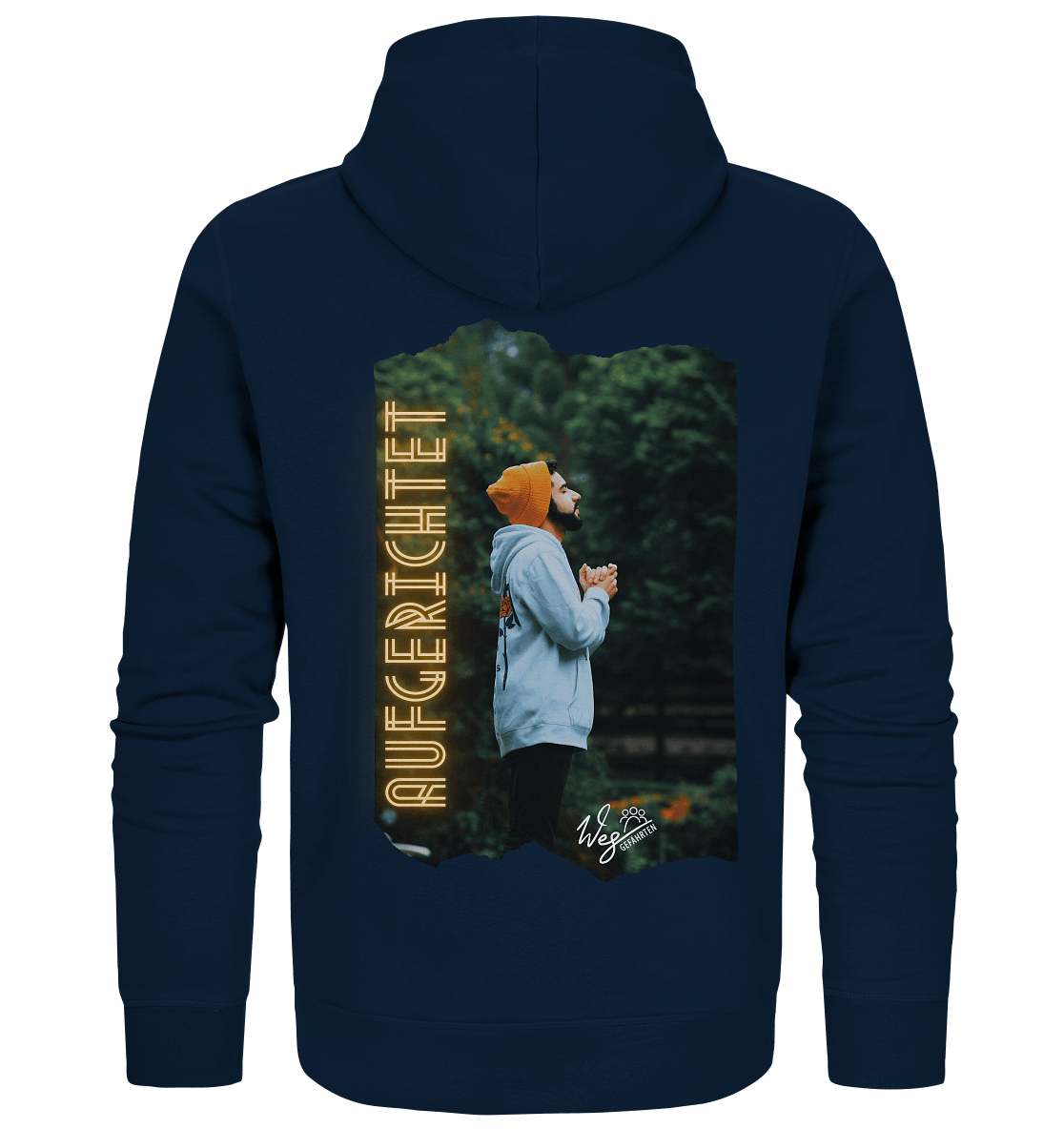 Aufgerichtet (Backprint) - Organic Zipper - Weggefährten Mindset