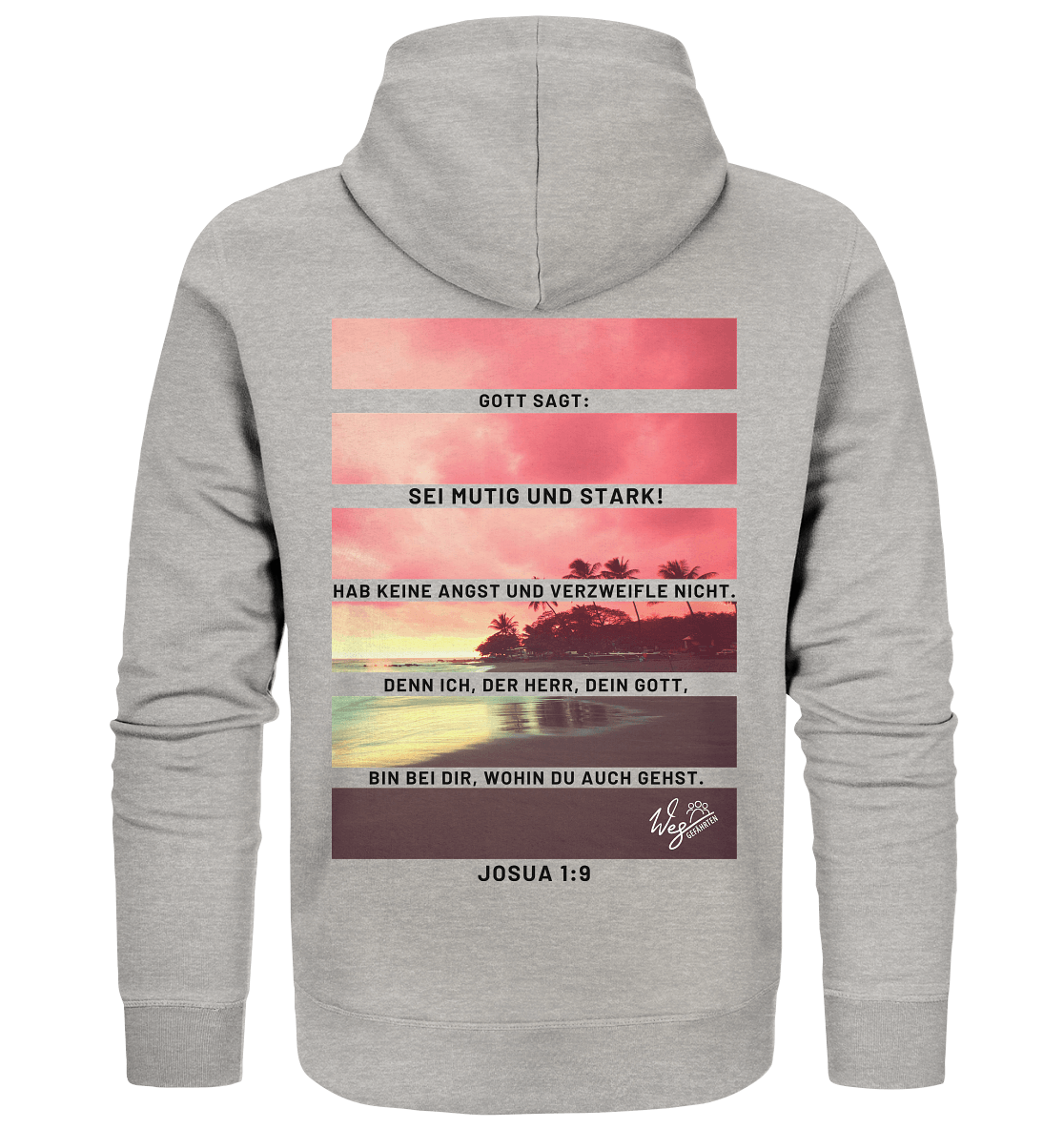 Josua 1,9 (Backprint) - Organic Zipper - Weggefährten Mindset