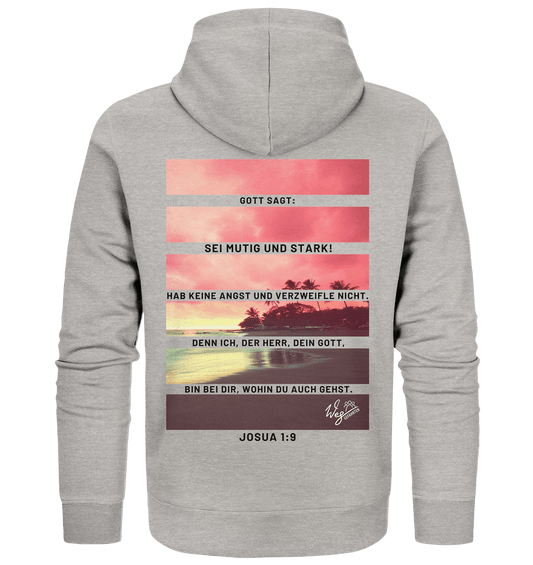 Josua 1,9 (Backprint) - Organic Zipper - Weggefährten Mindset