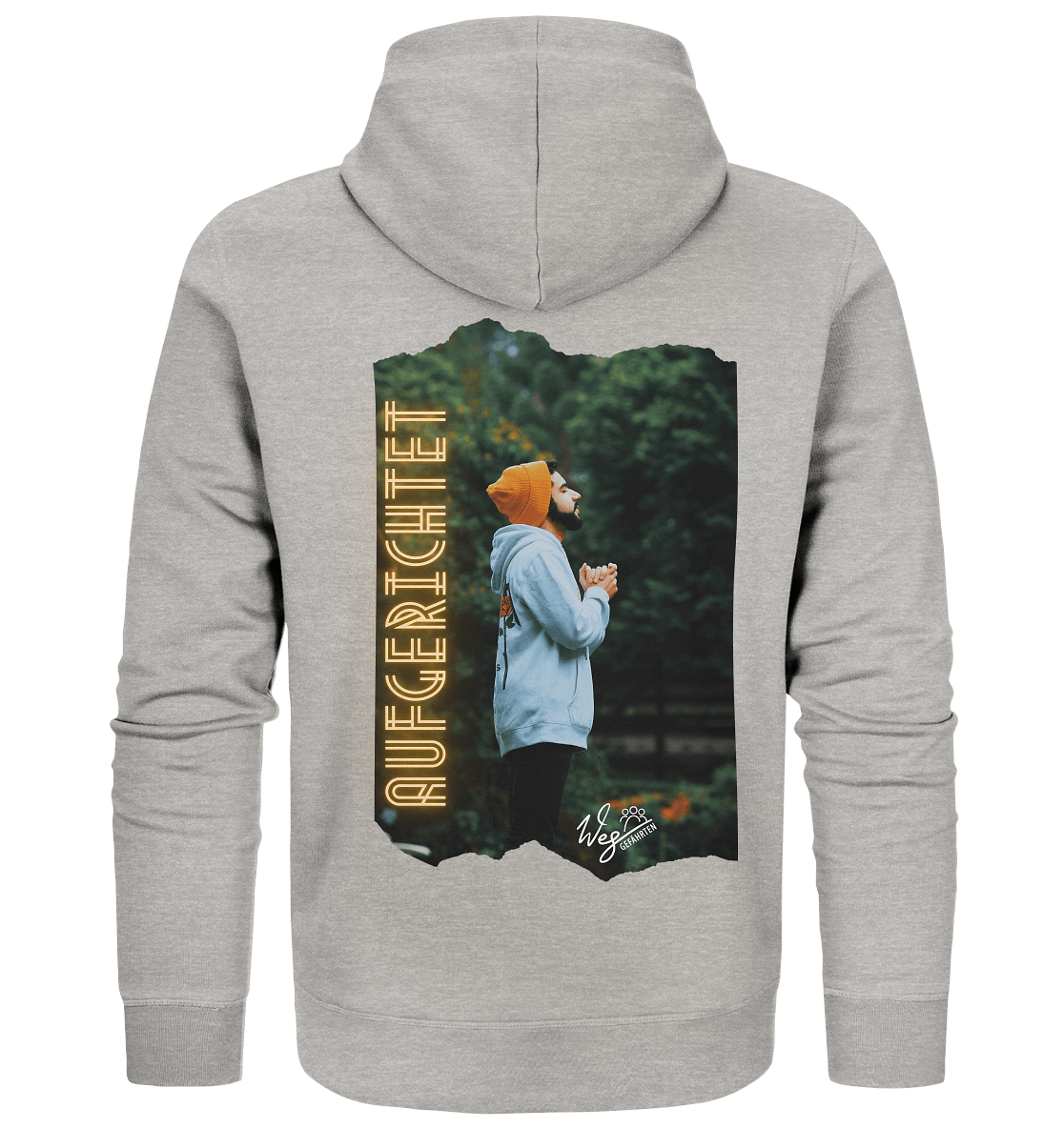 Aufgerichtet (Backprint) - Organic Zipper - Weggefährten Mindset