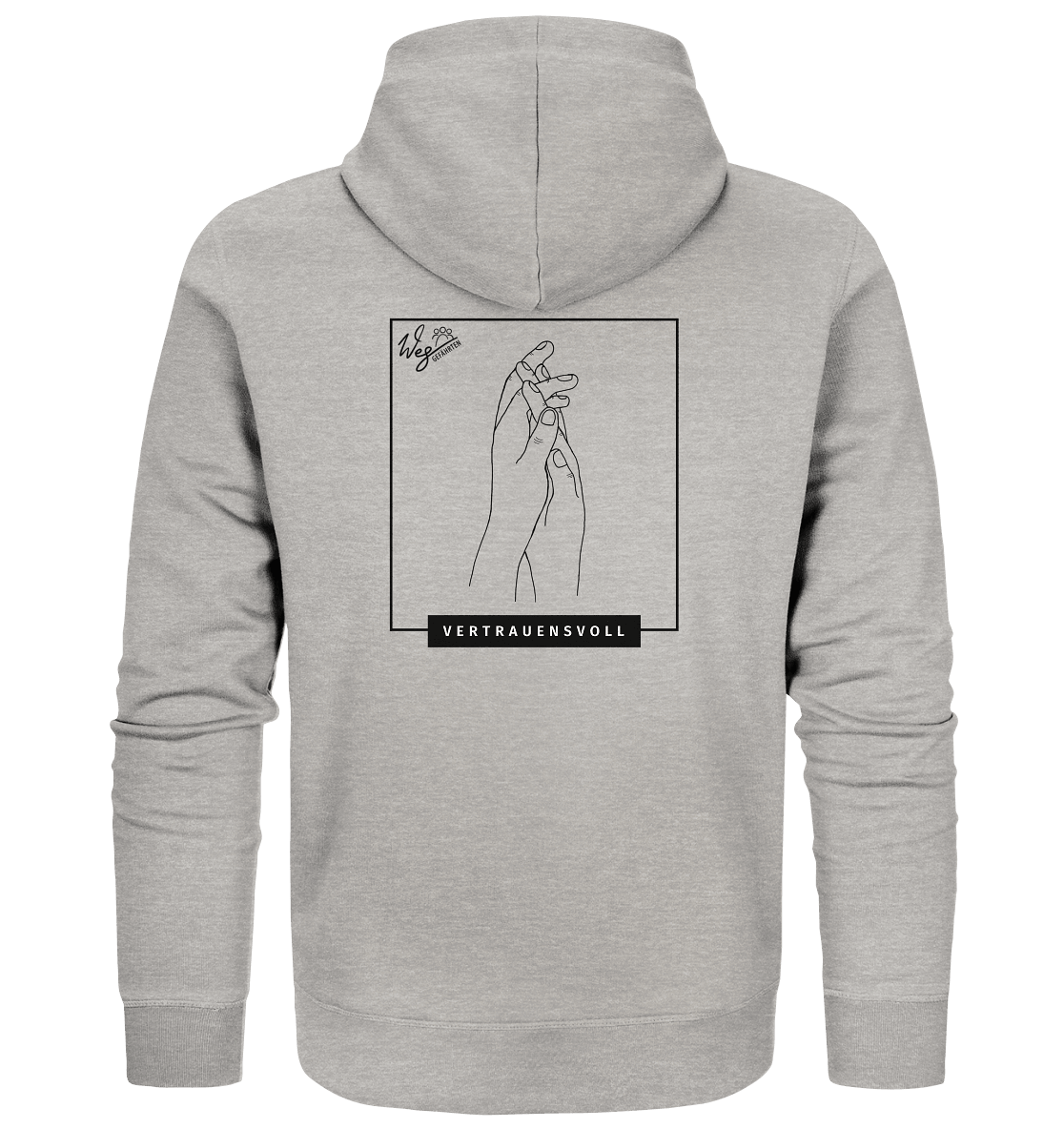 Vertrauensvoll (Backprint) - Organic Zipper - Weggefährten Mindset