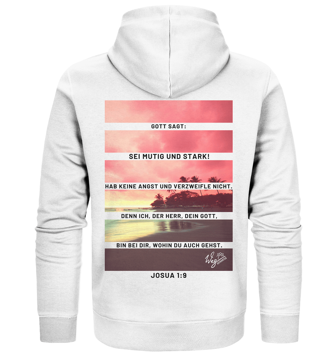 Josua 1,9 (Backprint) - Organic Zipper - Weggefährten Mindset