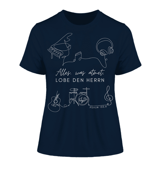 Alles, was atmet - Fitted Ladies Organic Shirt - Weggefährten Mindset