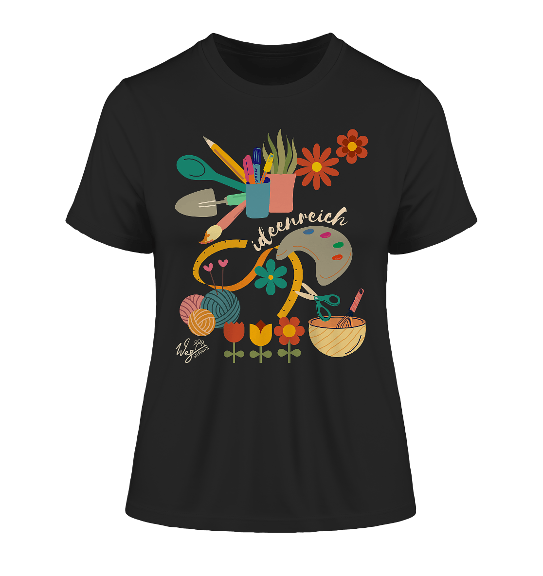 ideenreich - Fitted Ladies Organic Shirt - Weggefährten Mindset