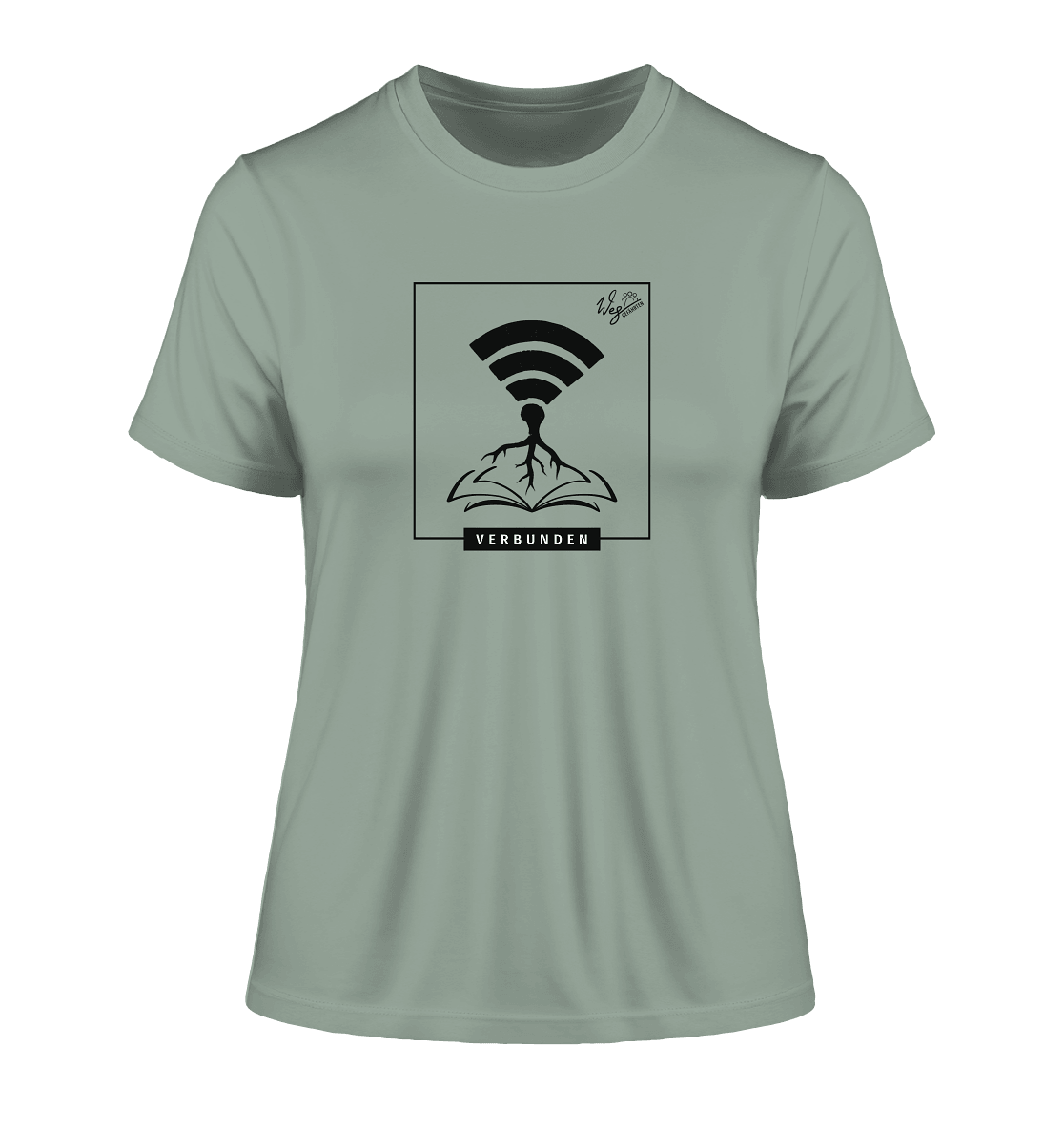 Verbunden - Fitted Ladies Organic Shirt - Weggefährten Mindset