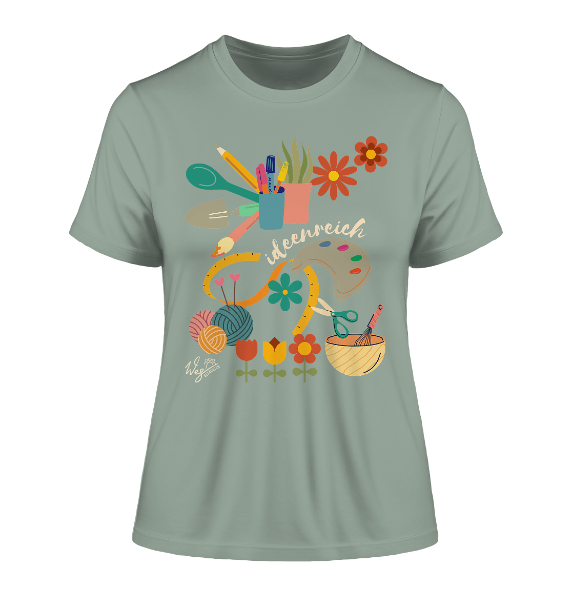 ideenreich - Fitted Ladies Organic Shirt - Weggefährten Mindset