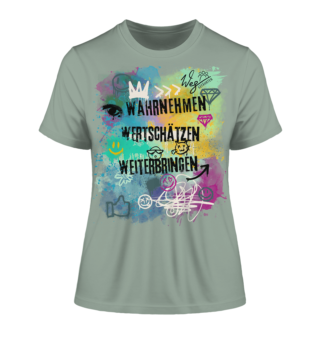 WERTE - Graffiti - Fitted Ladies Organic Shirt - Weggefährten Mindset