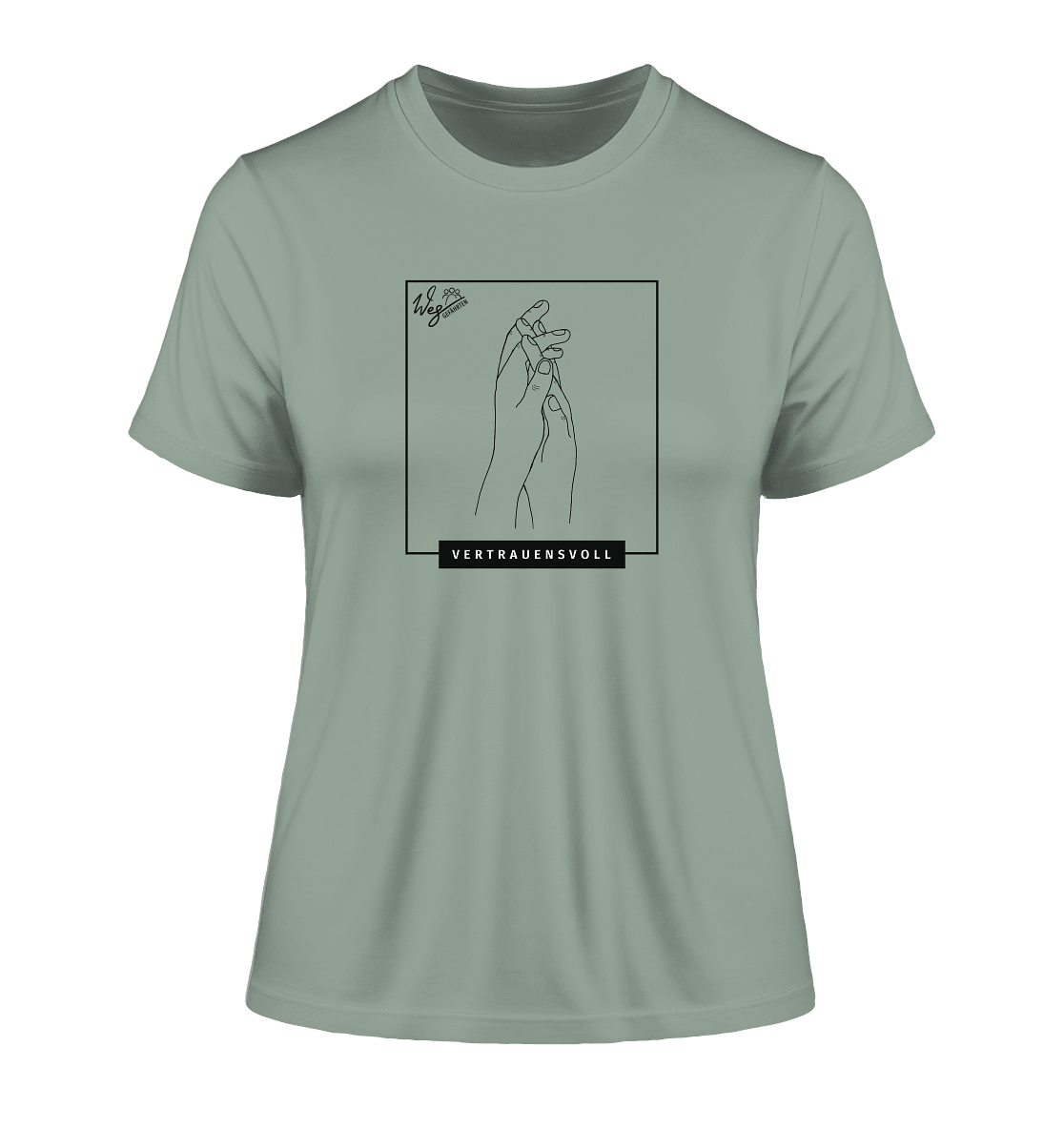 Vertrauensvoll - Fitted Ladies Organic Shirt - Weggefährten Mindset