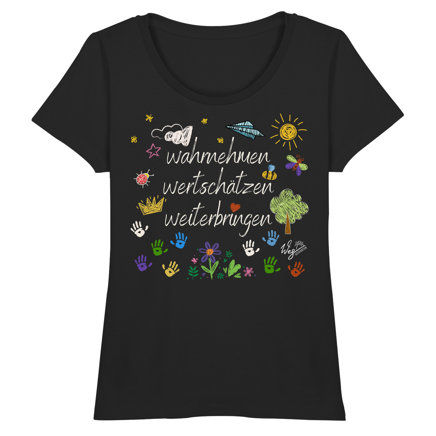 WERTE bunt - Tanja (NICHT Veröffentlichen) - Fitted Ladies Organic Shirt.
