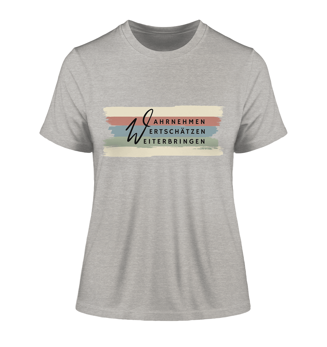 WERTE - Pinselstriche - Fitted Ladies Organic Shirt - Weggefährten Mindset