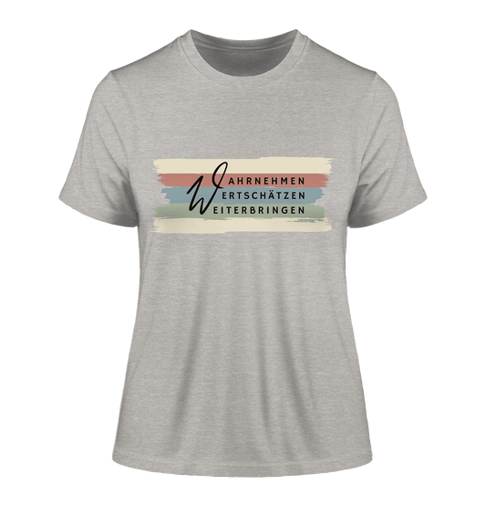 WERTE - Pinselstriche - Fitted Ladies Organic Shirt - Weggefährten Mindset