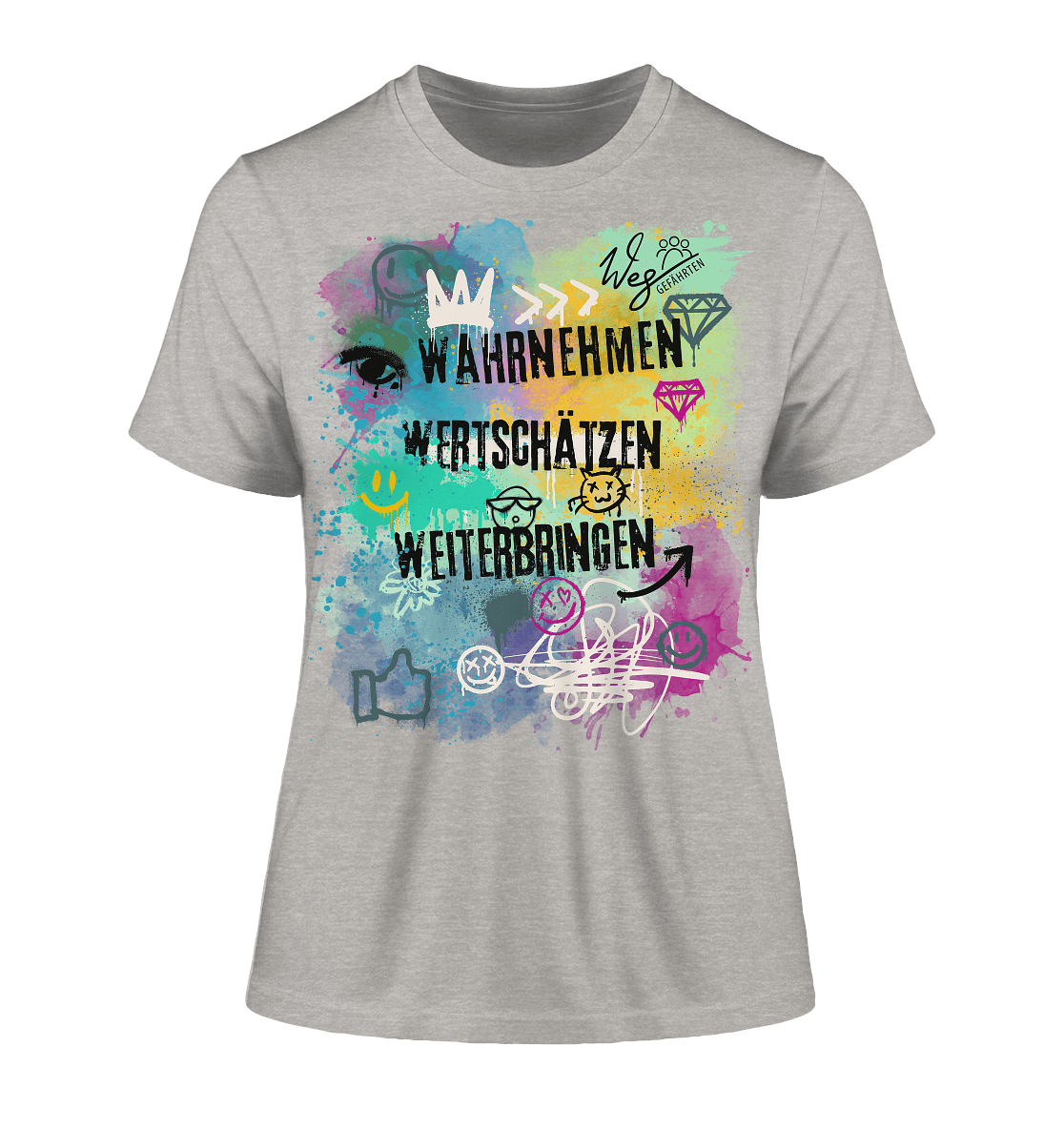 WERTE - Graffiti - Fitted Ladies Organic Shirt - Weggefährten Mindset
