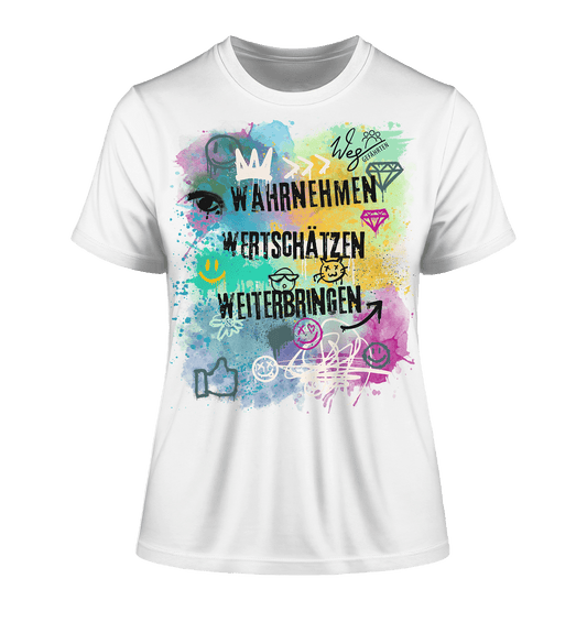 WERTE - Graffiti - Fitted Ladies Organic Shirt - Weggefährten Mindset