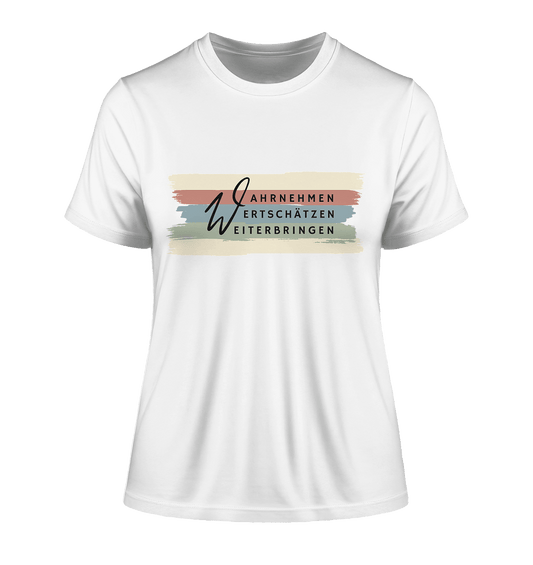 WERTE - Pinselstriche - Fitted Ladies Organic Shirt - Weggefährten Mindset