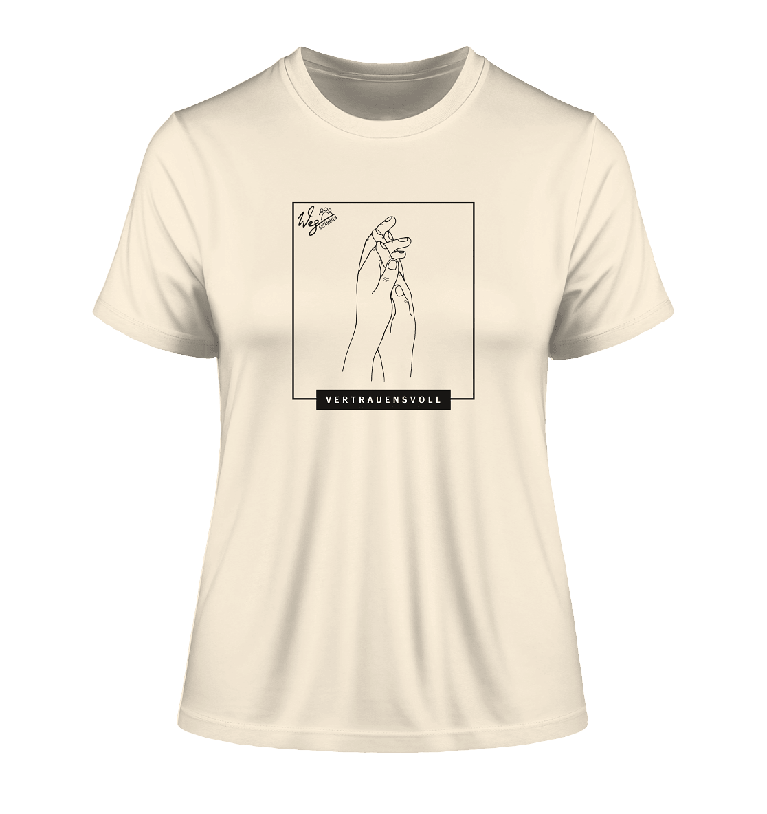 Vertrauensvoll - Fitted Ladies Organic Shirt - Weggefährten Mindset