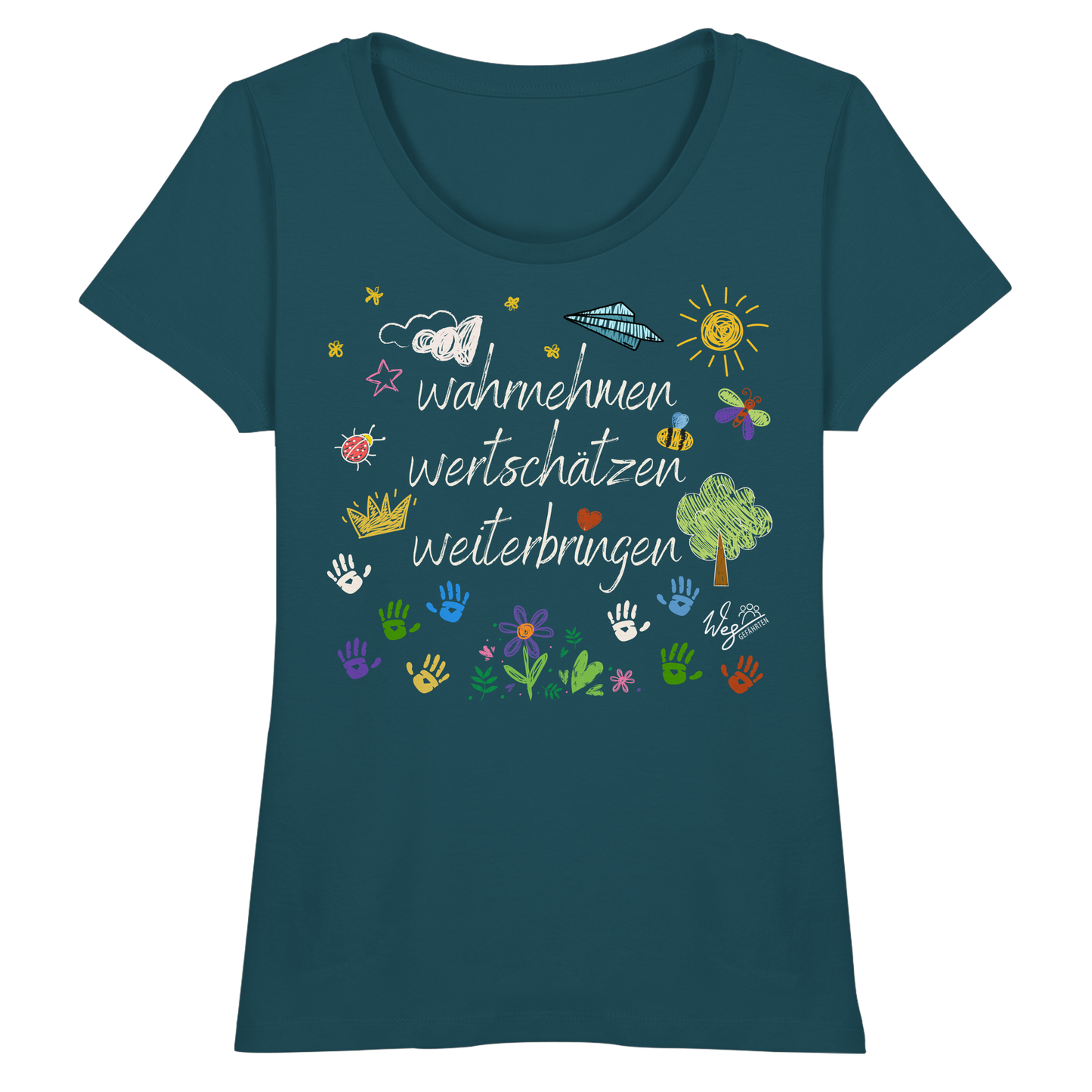 WERTE bunt - Tanja (NICHT Veröffentlichen) - Fitted Ladies Organic Shirt.