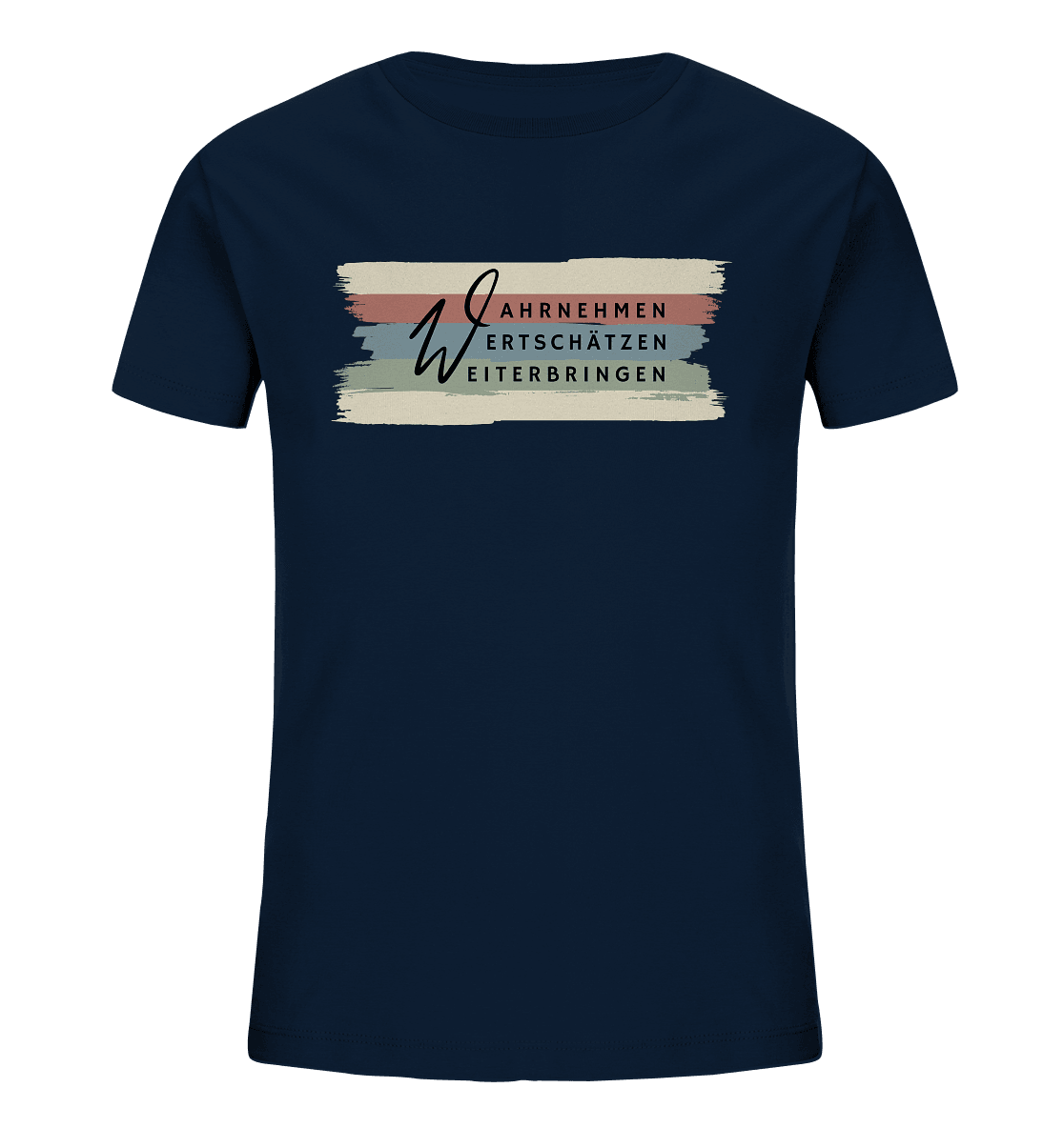 WERTE - Pinselstriche - Kids Organic Shirt - Weggefährten Mindset